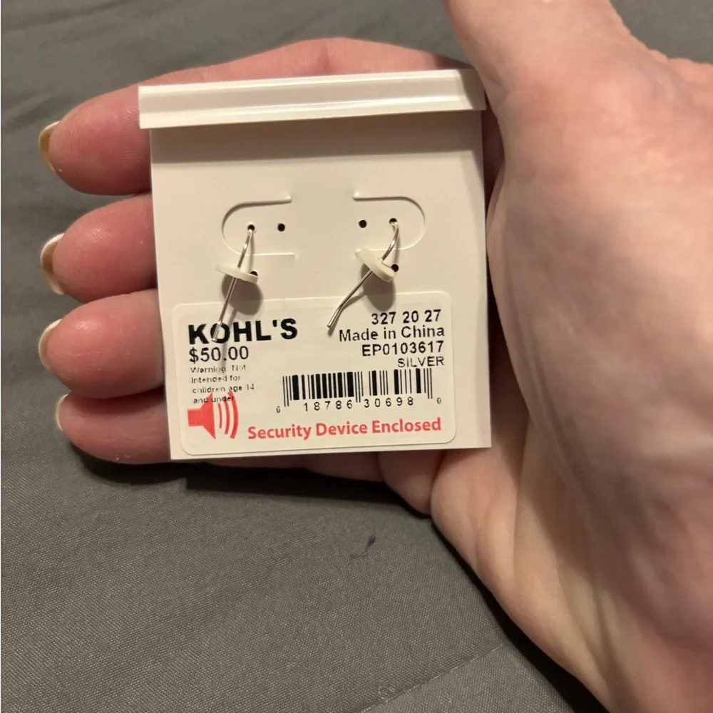 Sterling Silver Snowflake Earrings - Picture 3 of 7